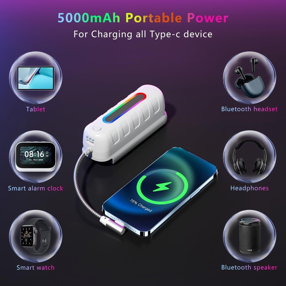 5000mAh Multi-Color Battery Pack - Lightweight Charging for Meta Quest 2/3/3s