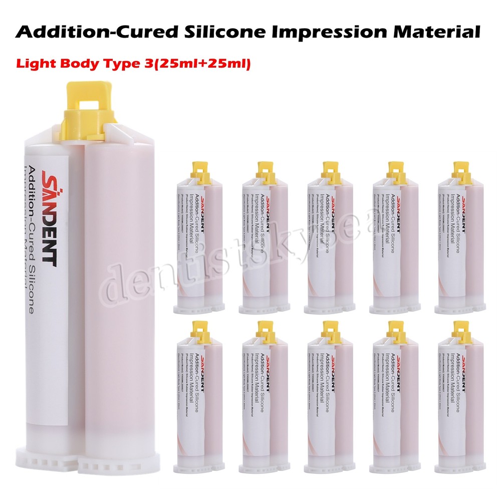 Dental Impression Material VPS Light Body Regular Set (Cartridge) PVS 5*Tips