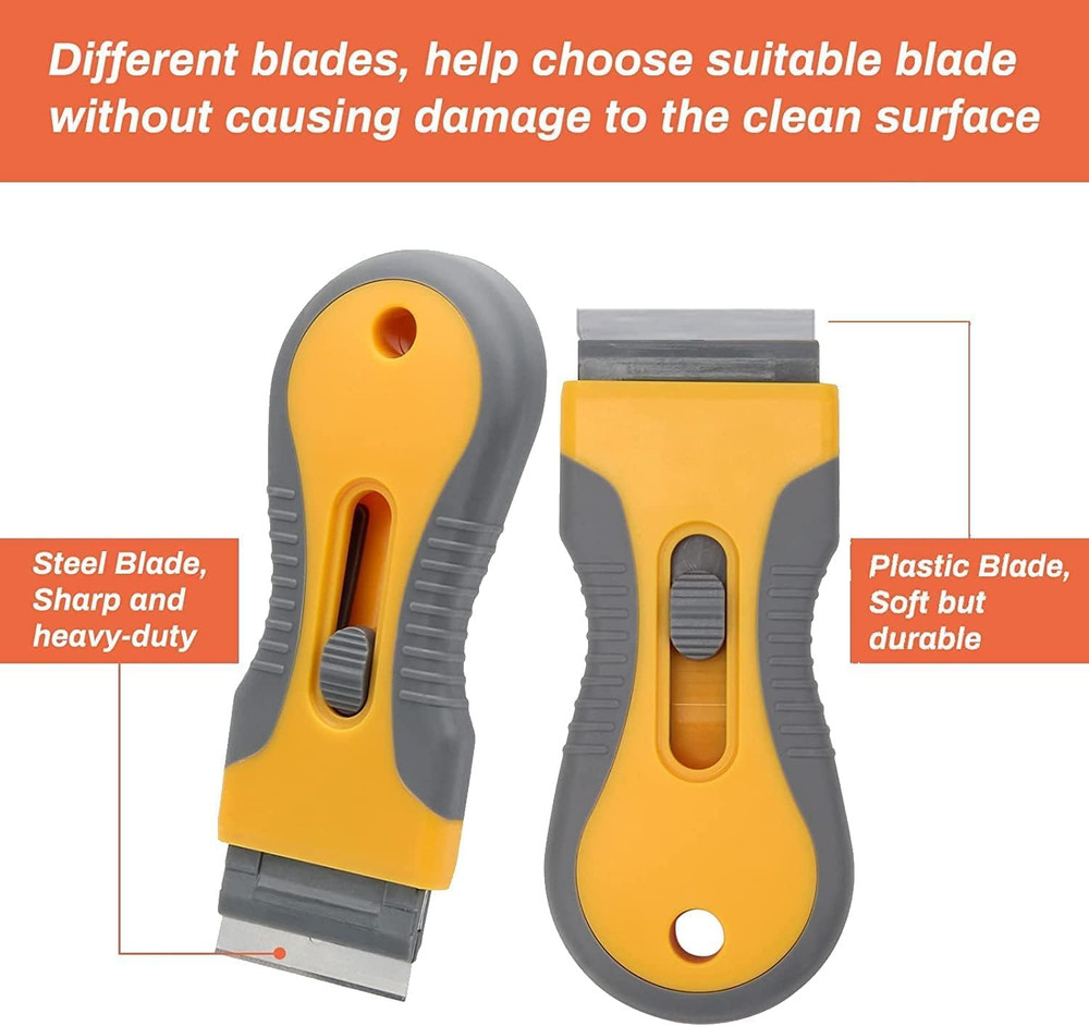 Razor Blade Scrape with 20Pcs Extra Blades, Scraper Tool, Razor Blade Retractabl