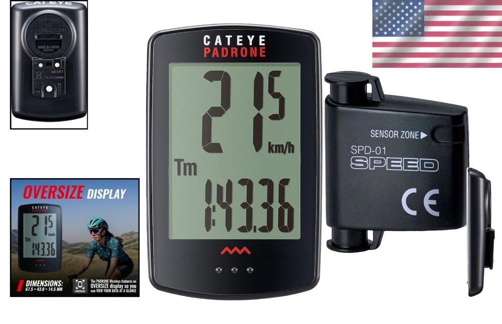 Padrone Wireless Bike Computer – Oversized Display