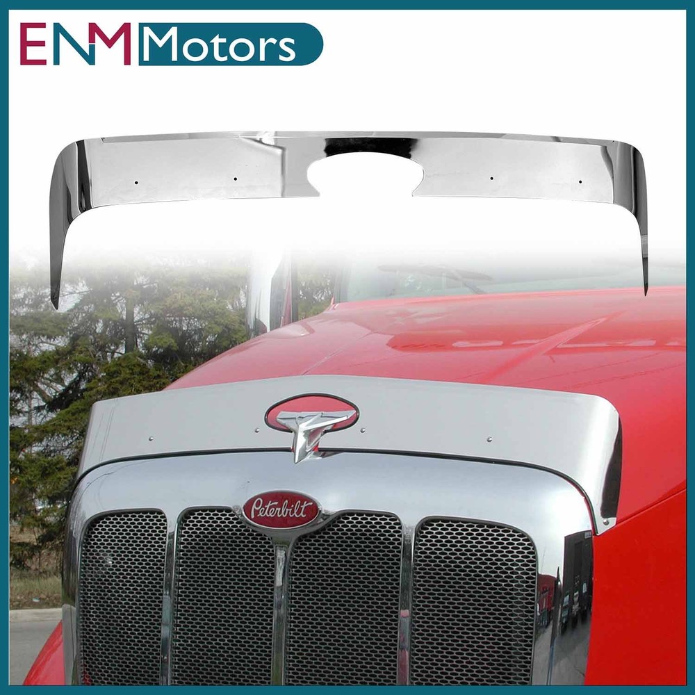 Stainless Hood Shield Bug Deflector Bug Shield Deflector For 2013+ Peterbilt 567