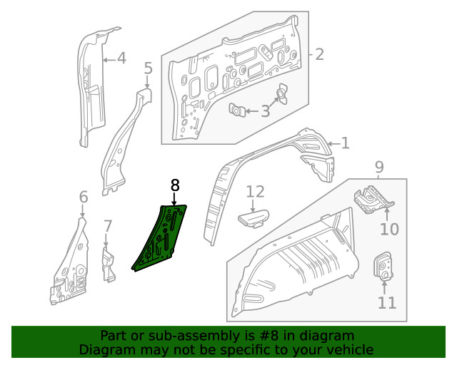 Genuine GM Quarter Panel Extension 84943734