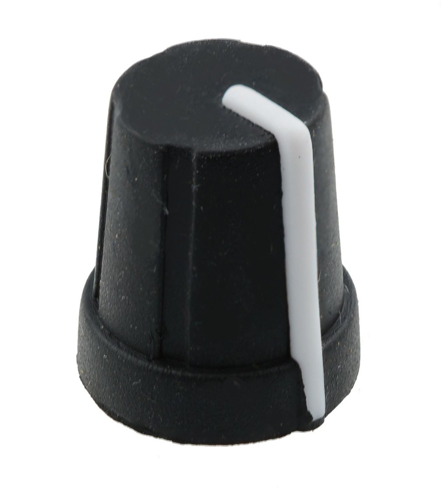 Black 6mm Soft-Touch Pointer Control Knob Potentiometer