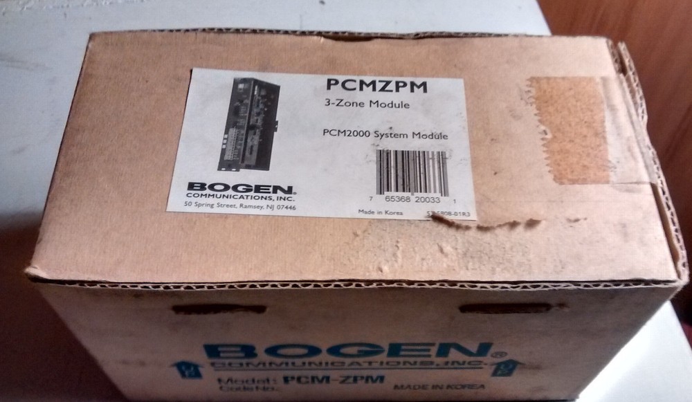 NEW in Box, Bogen PCMZPM 3-Zone Module for PCM2000 System Programmable Talk Back