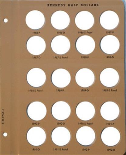 Dansco Album For US Kennedy Half Dollar Coin + Proofs 1964-2011 Model 8166 New