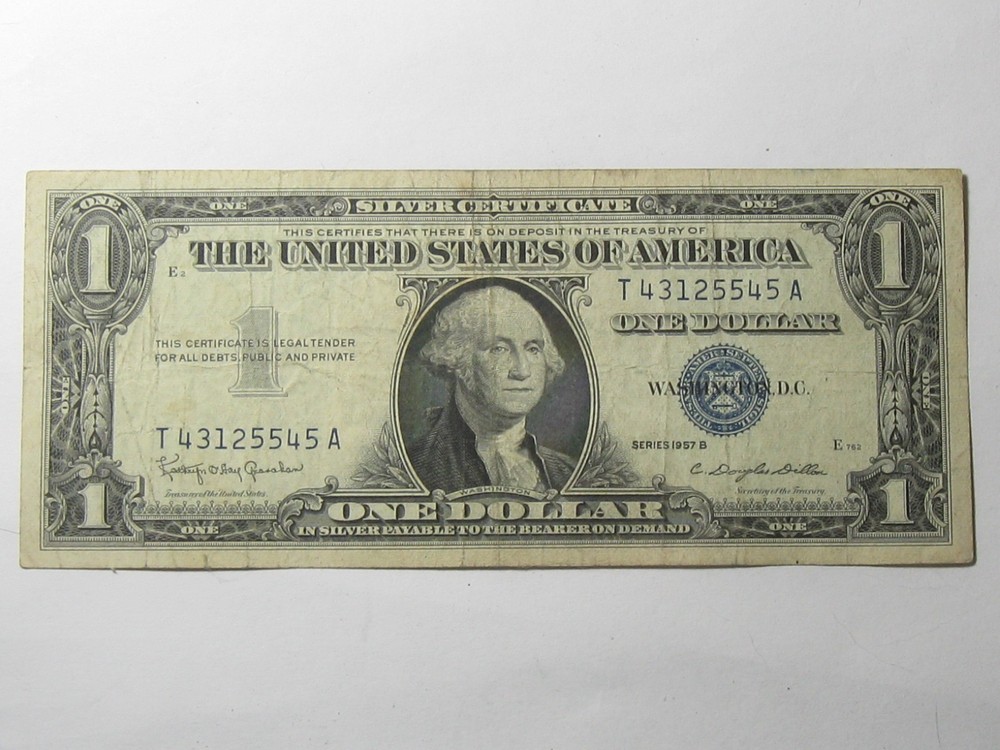 1957 B $1 Silver Certificate - #10595-43