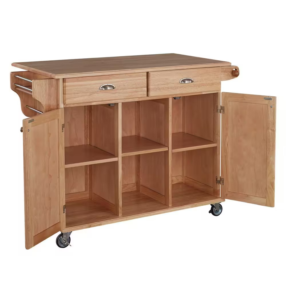 Napa Natural Kitchen Cart with Storage
