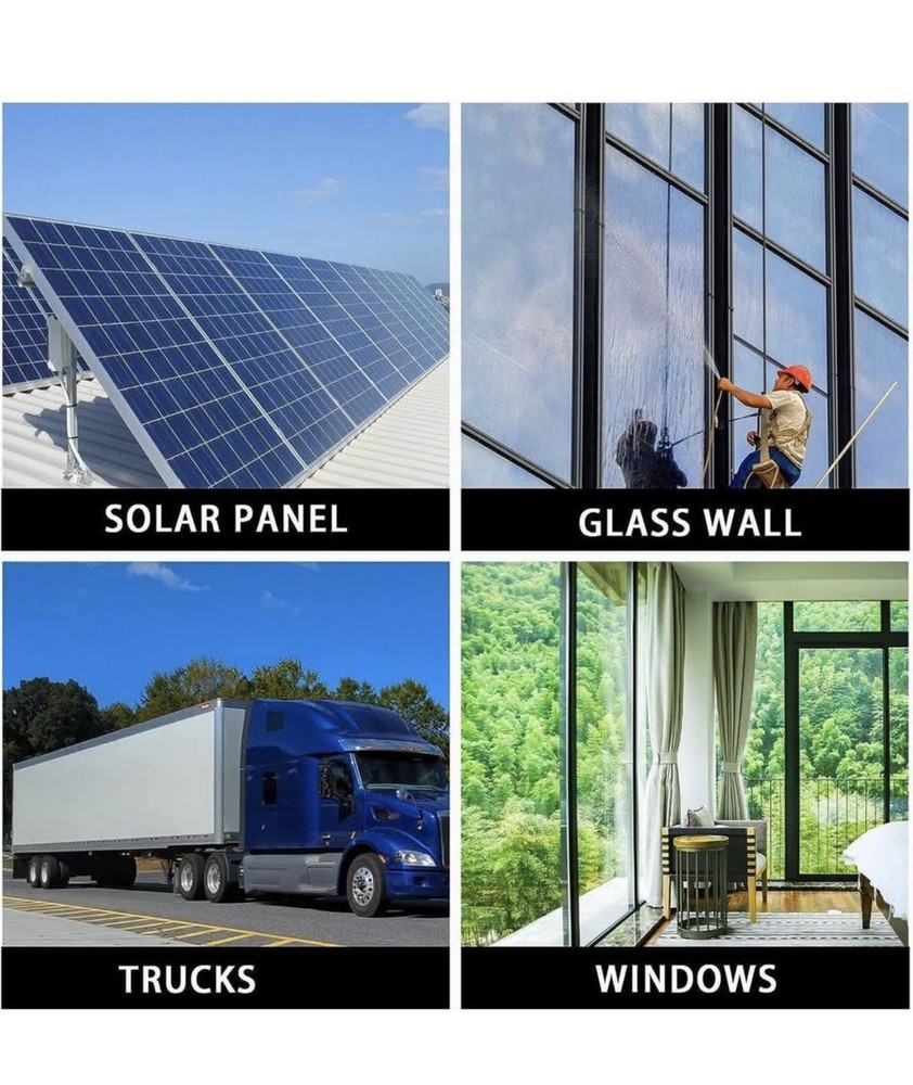 26 FT Solar Panel Cleaning Kit Window Cleaning System 20M Hose Rotating Brush