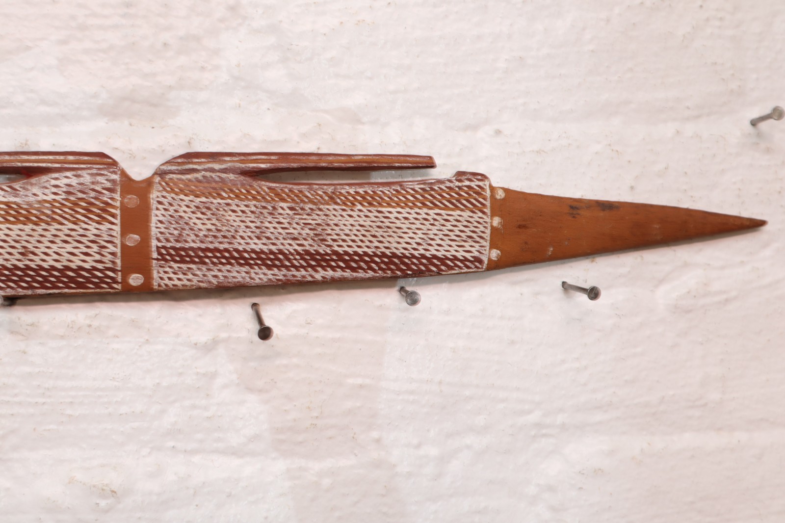 Early AUSTRALIAN Aboriginal Spear Thrower Groote Eylandt Painted Decoration