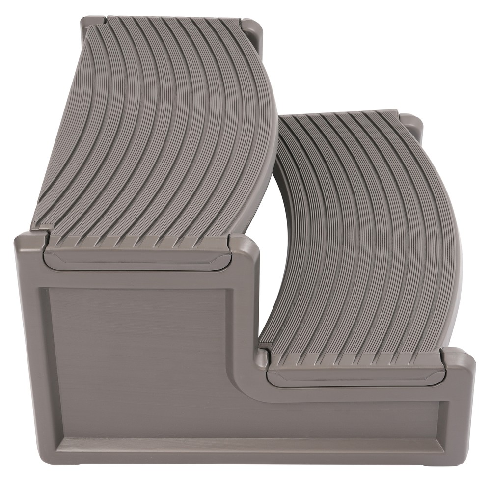 Outdoor Polypropylene Multi Purpose Spa and Hot Tub Handi-Step Step, Carbon Gray