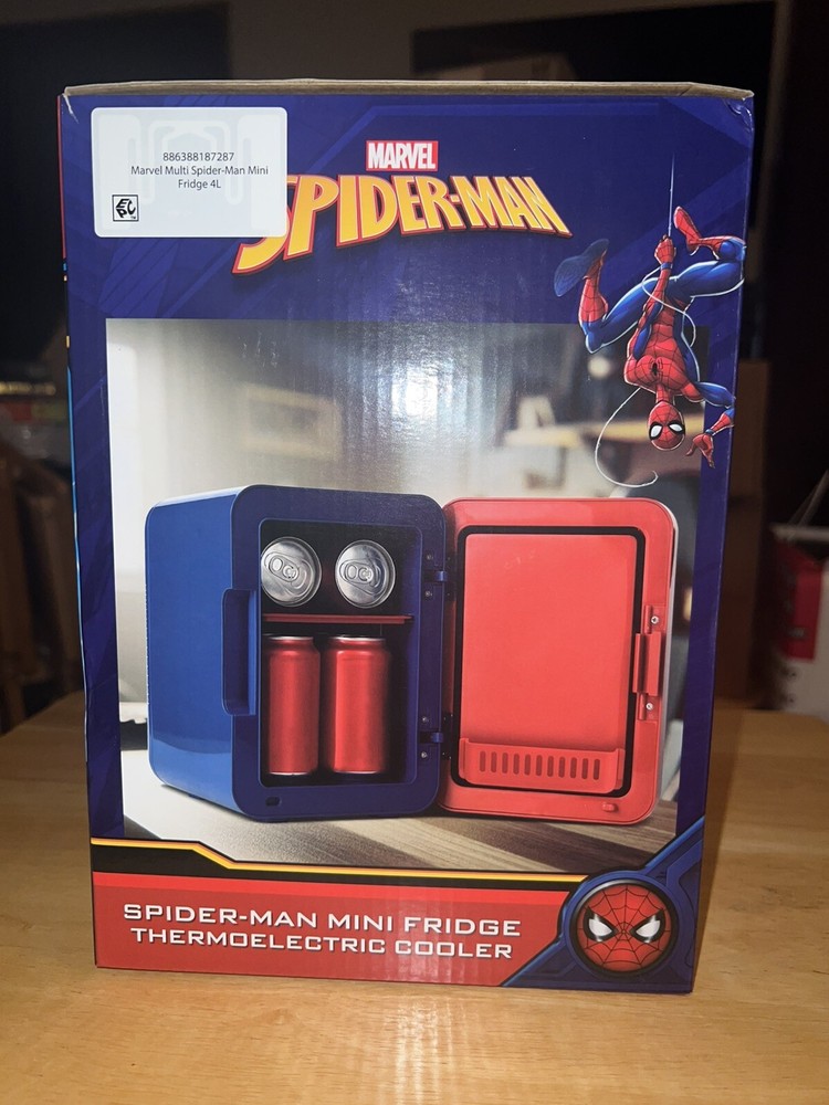 Marvel Spiderman 4L/6 Can Mini Fridge Cooler Ukonic