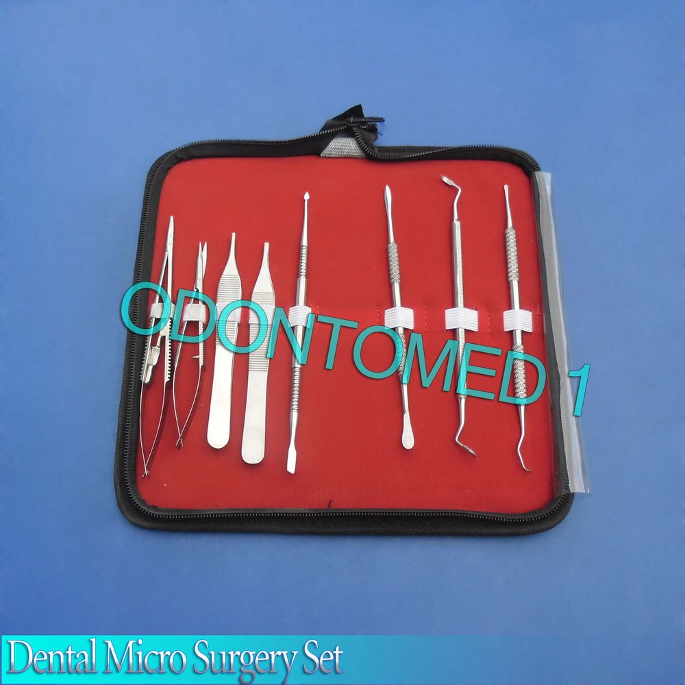 8 Dental Micro Surgery Instruments Surgical Dental With Pouch