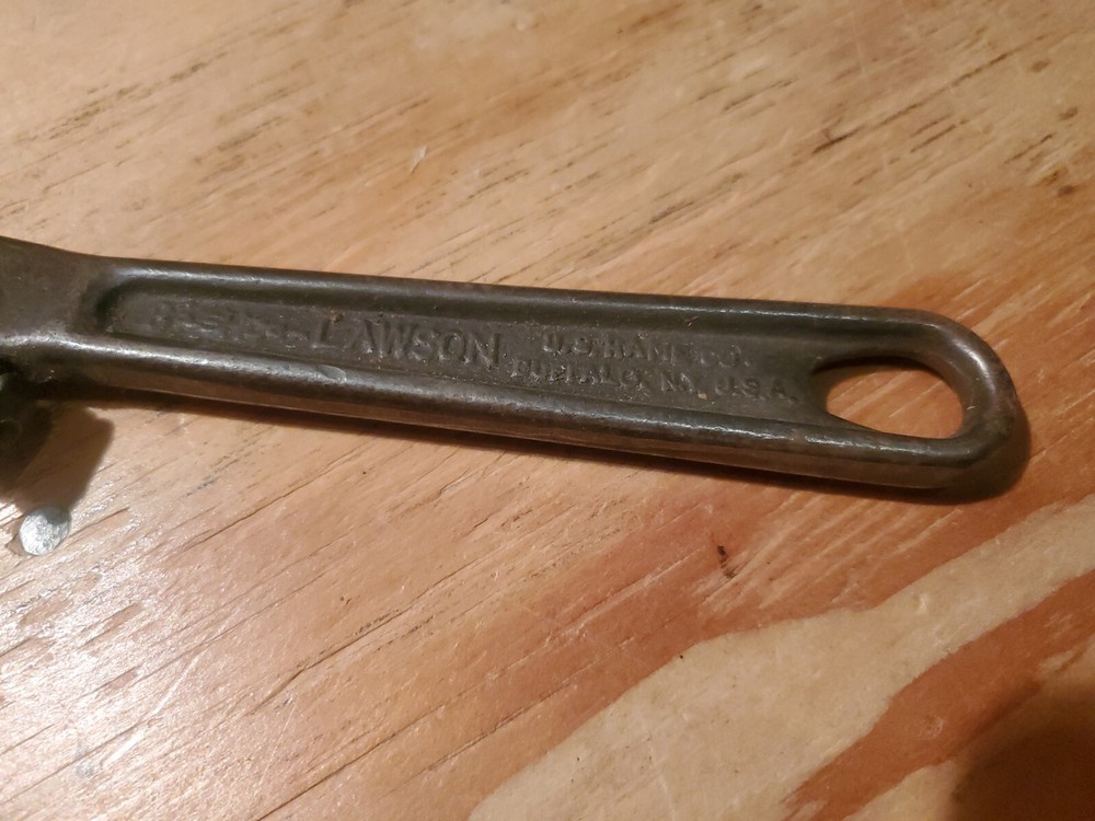 Vintage Lawson 8 Inch Offset Pipe Wrench