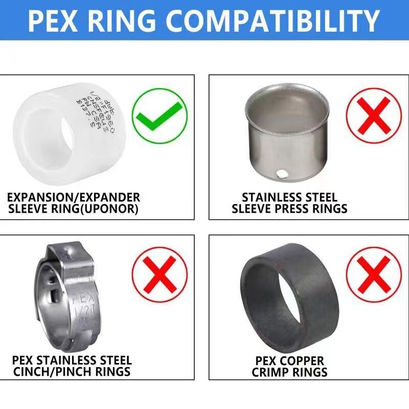 EFIELD 5 PCS Poly Pex-A Expansion Fitting 3/4" X 3/4" X 1/2" Tee