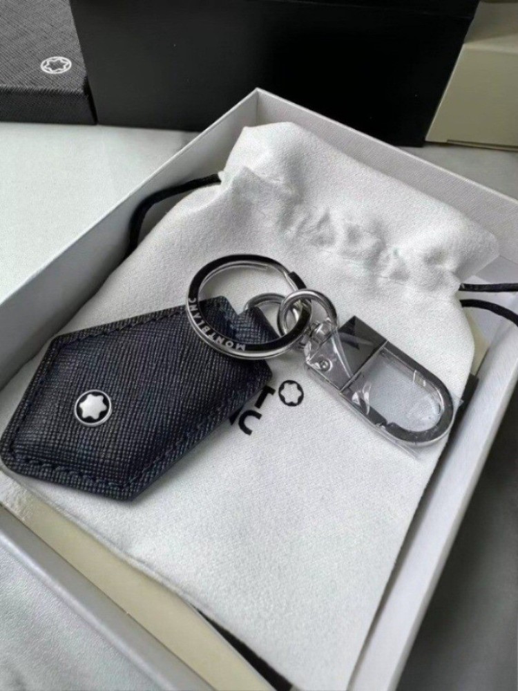 New Exquisite MB Key Ring Key Chain Leather MB Men Gift Black US