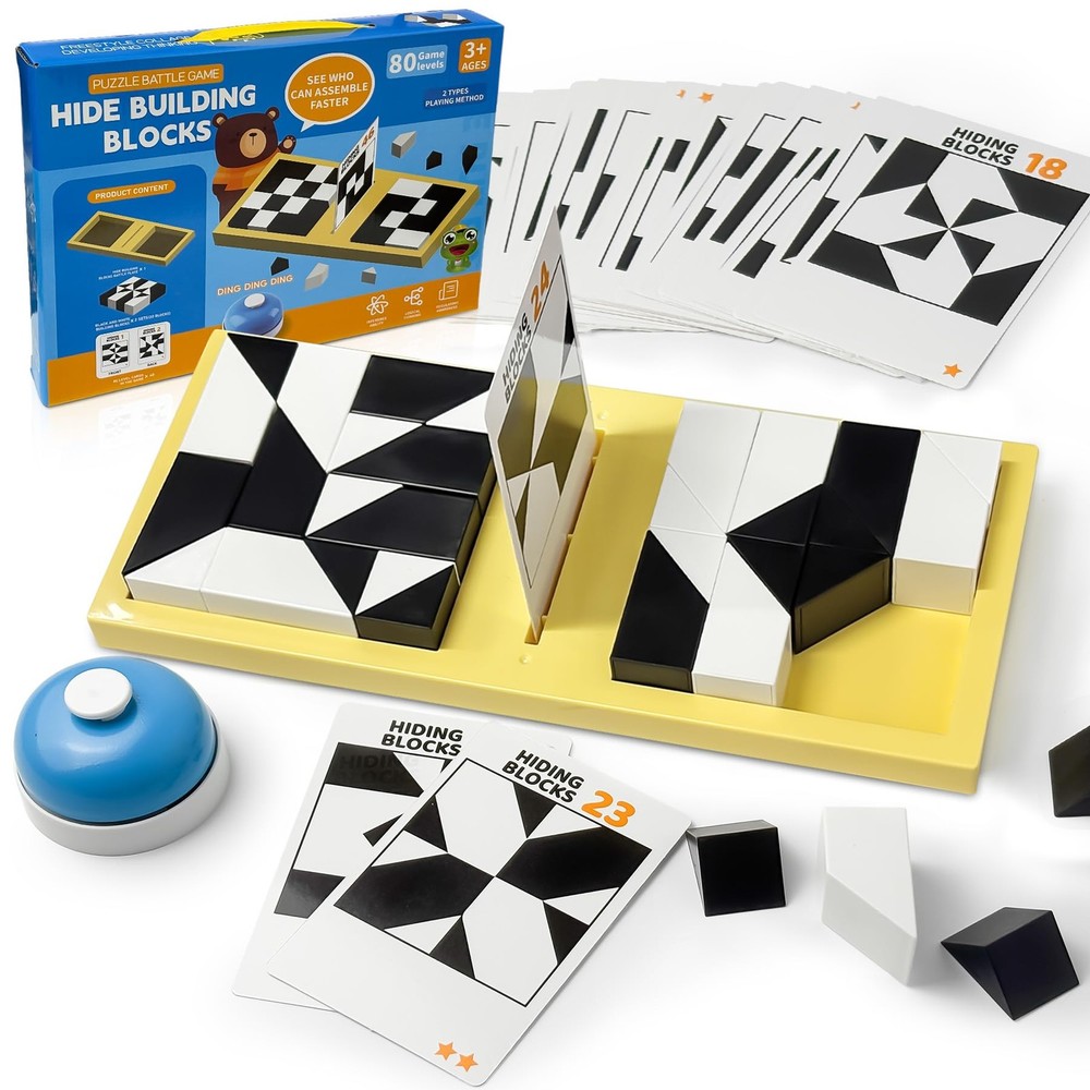 Puzzle Blocks for ,Education Puzzle with Storage Tray,Teaser with Challenges ...