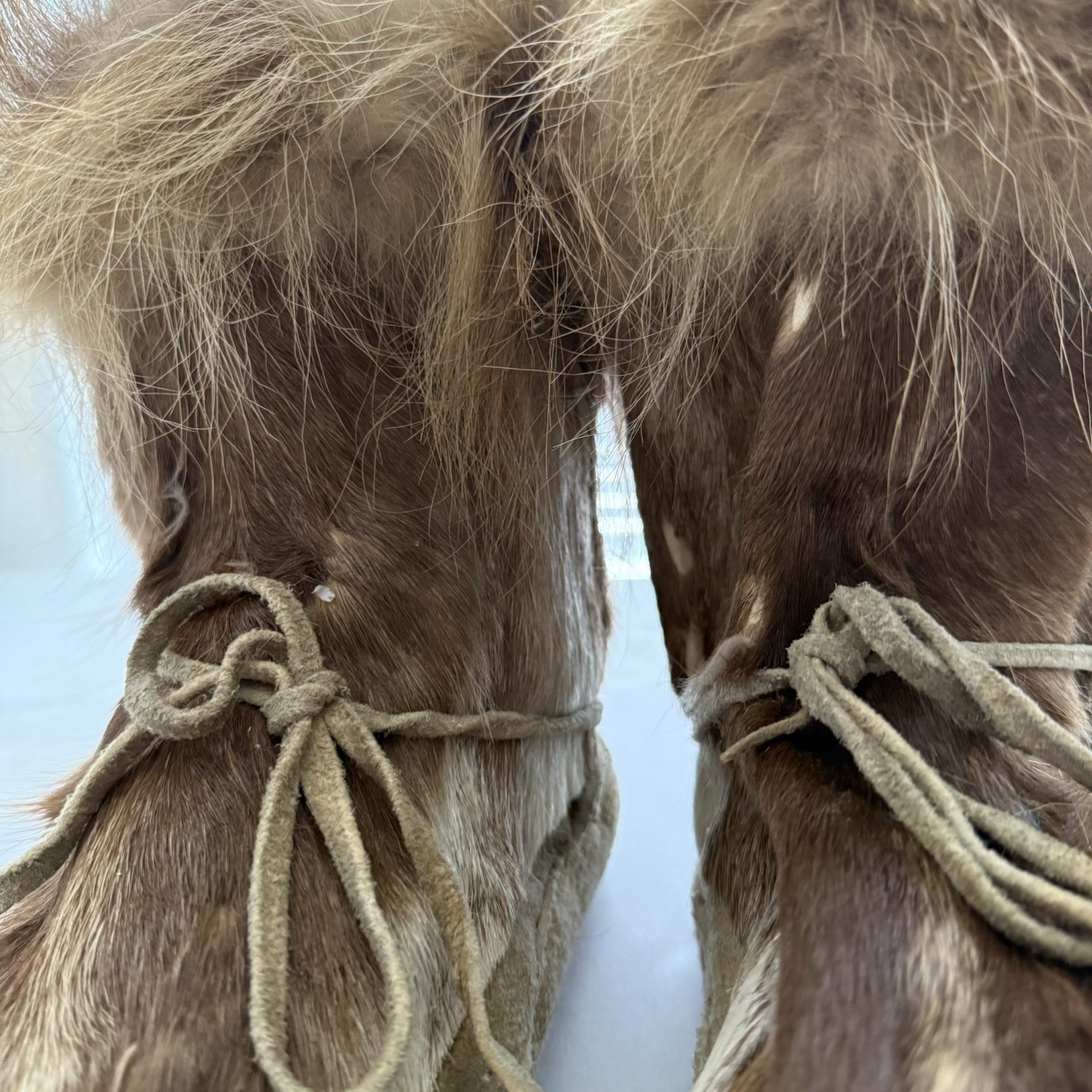 Catherina Attla Handmade Mukluks 1970s Koyukon Elder Real Fur Authentic Rare