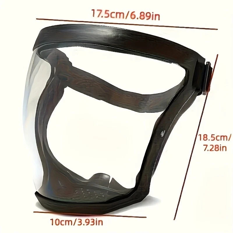 Full Face Transparent Safety Mask Reusable Heat Resistant Protective Shield