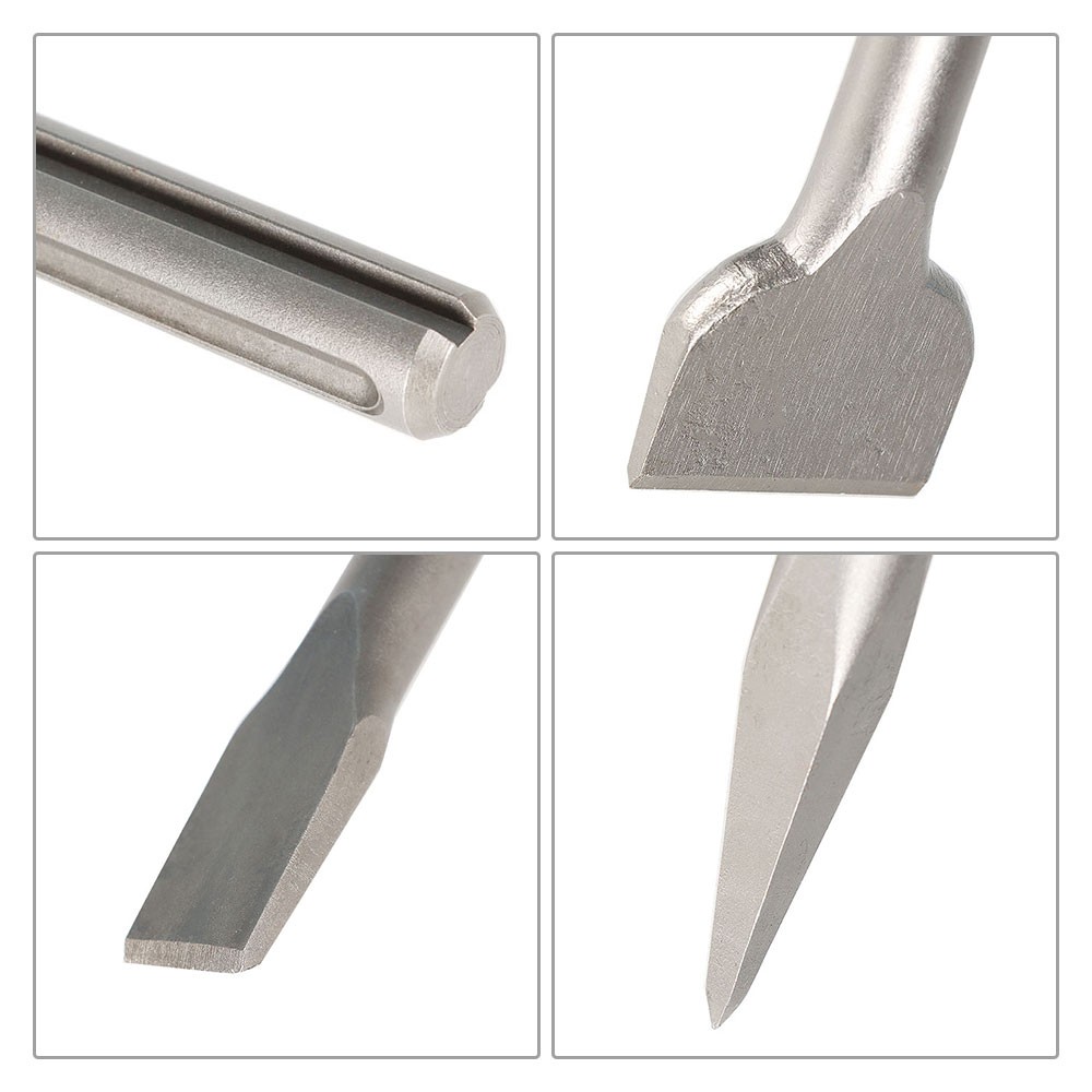 ALL-CARB 16" SDS Max Bits Set Long-Point Chisel, Scaling Chisel Flat Chisel 3pcs