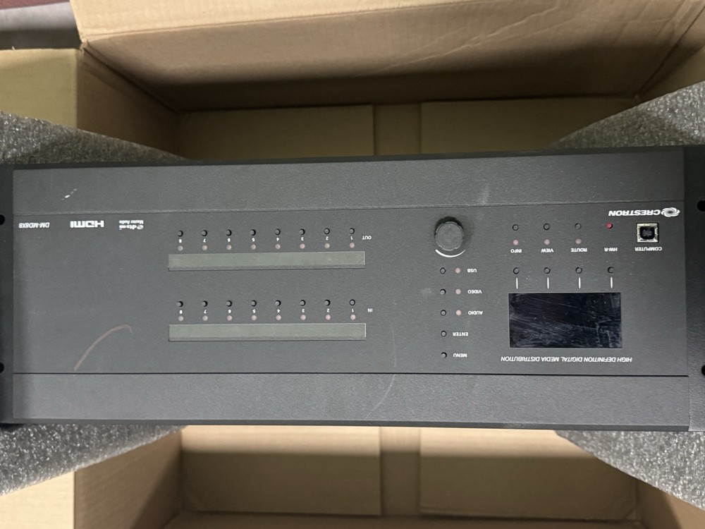 Crestron DM-MD8X8 DigitalMedia Switcher + Touch Panel + AV Modules Bundle
