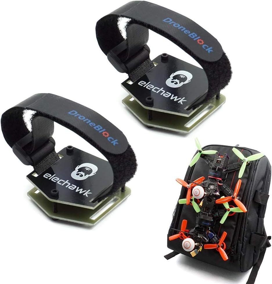 2 Set FPV Drone Lock Mount with Battery Straps for Quadcopter