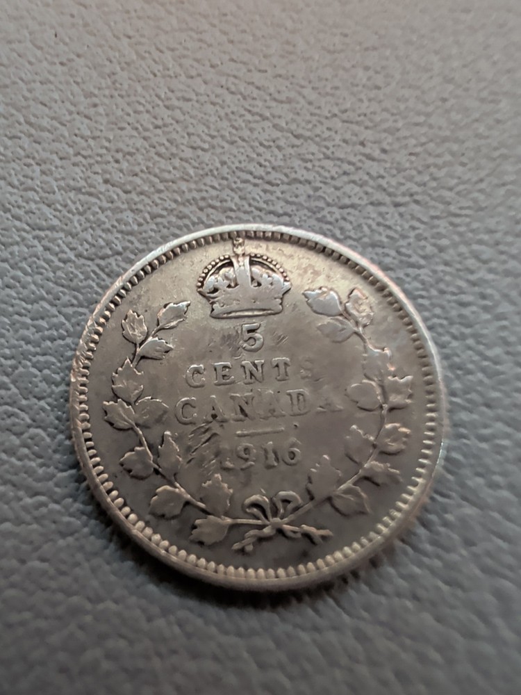 1916 Canada 5 Cent VF+ (TZ02)