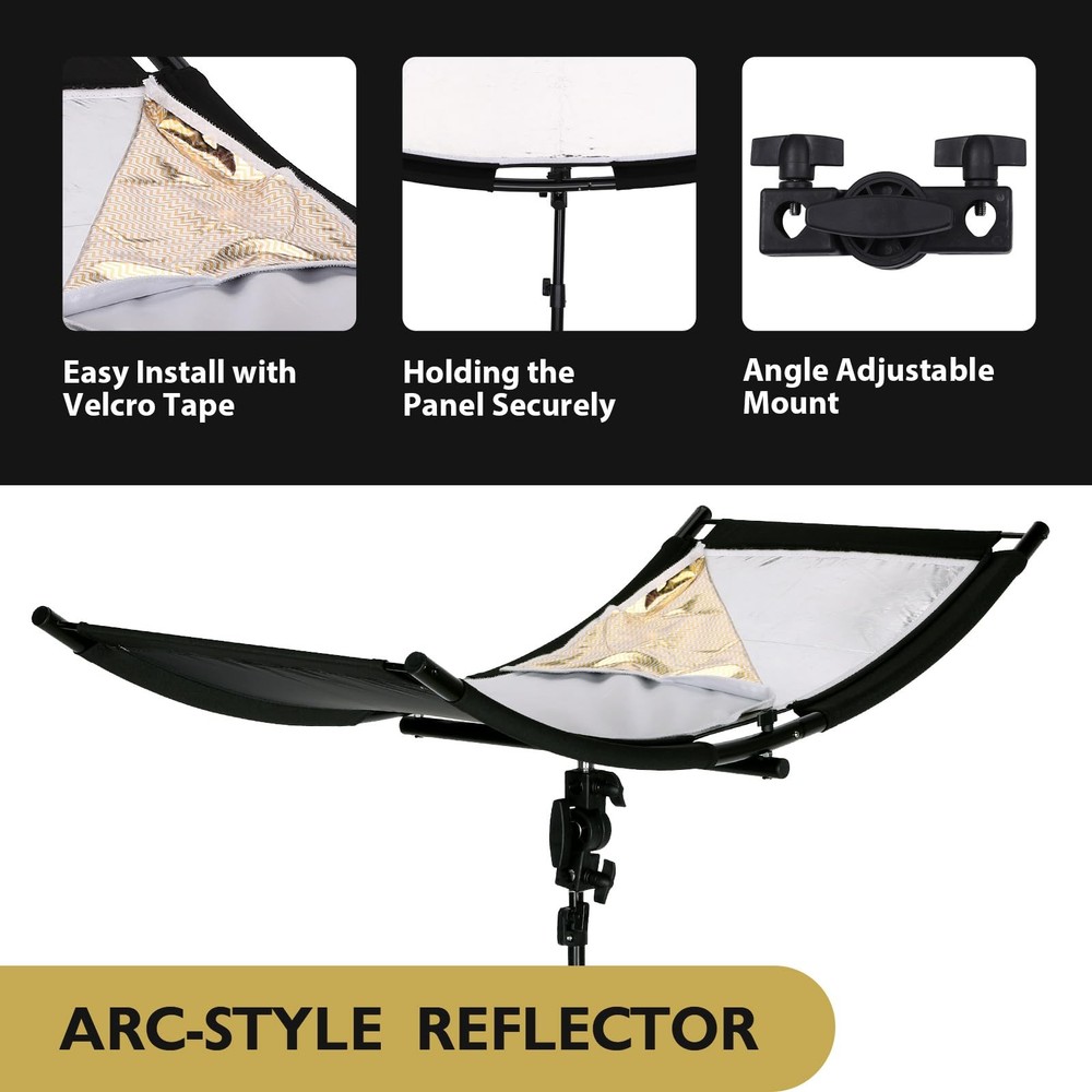 Clamshell Light Reflector/Diffuser with Carrying Case,40"X20" (4 Color in 1) ...