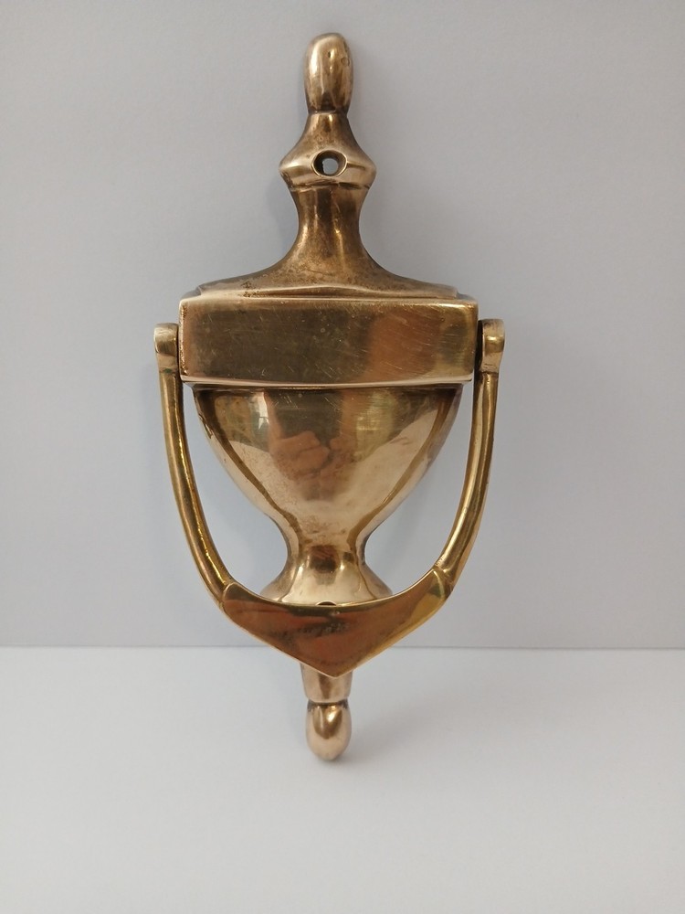 Vintage Solid Heavy Brass 7” Door Knocker Classic Simple Design