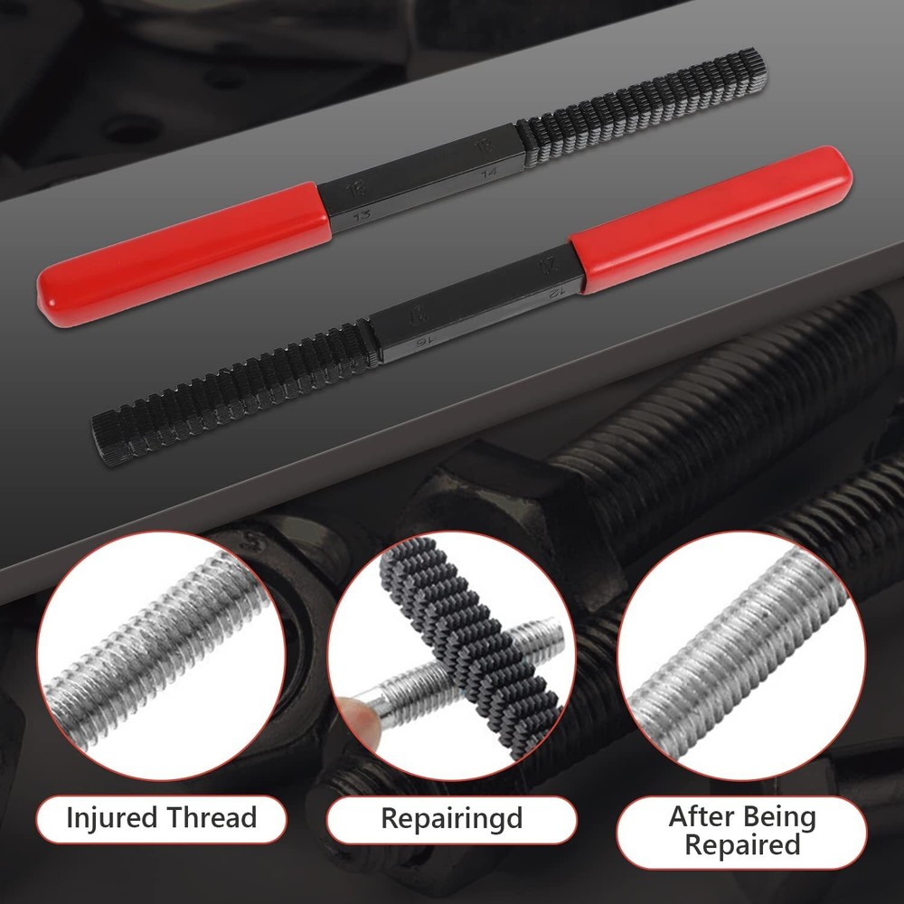 42Pcs Thread Chaser Set Rethread Repair Tool UNC UNF Metric Thread Restorer Kit