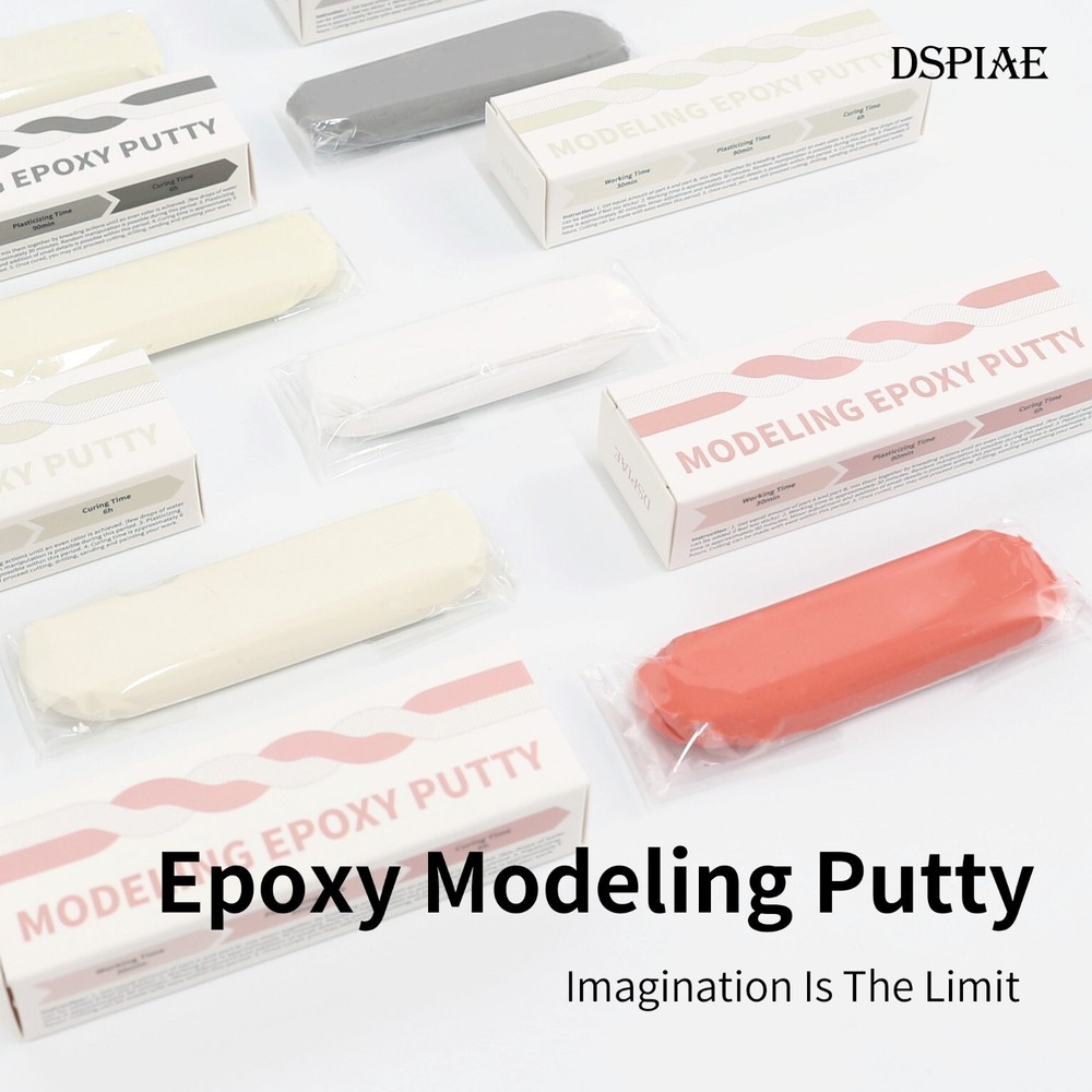 DSPIAE: Epoxy Putty - Modeling Hobby Putty - White : Black : Peach