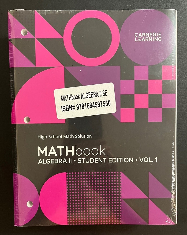 Textbook Math Solution MATHbook Algebra II 2 Student Edition Volume 1, 2 NEW