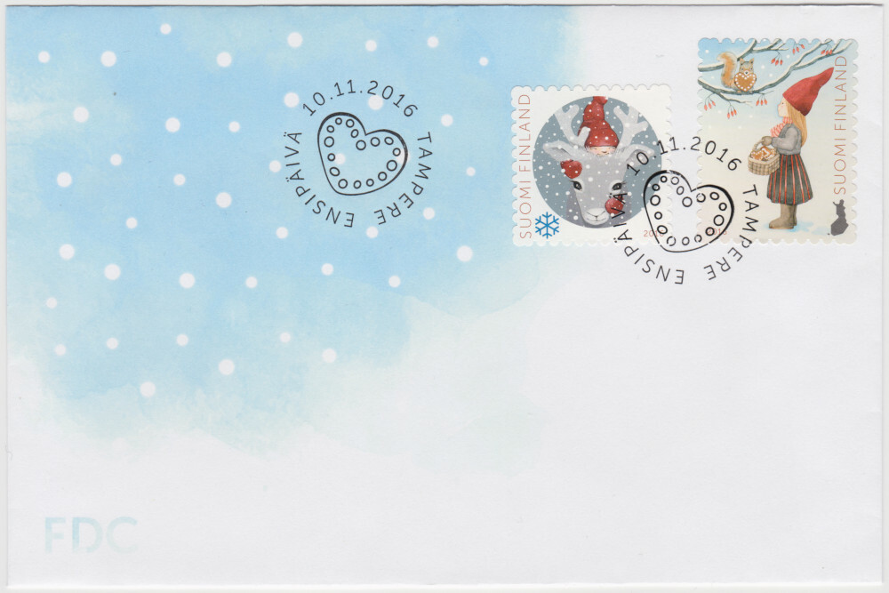Finland FDC 2016, Christmas, Mint
