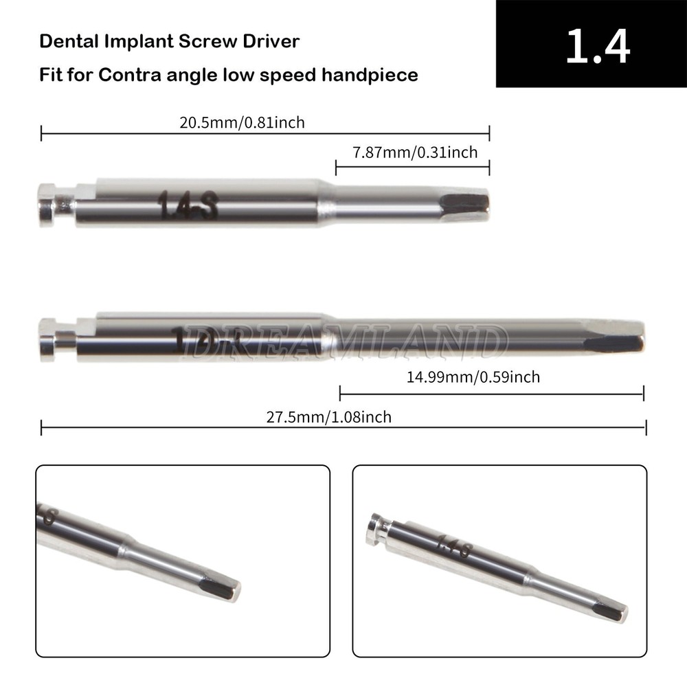 Universal Implant Screwdriver Latch Driver Torque Wrench Prosthetic Kit