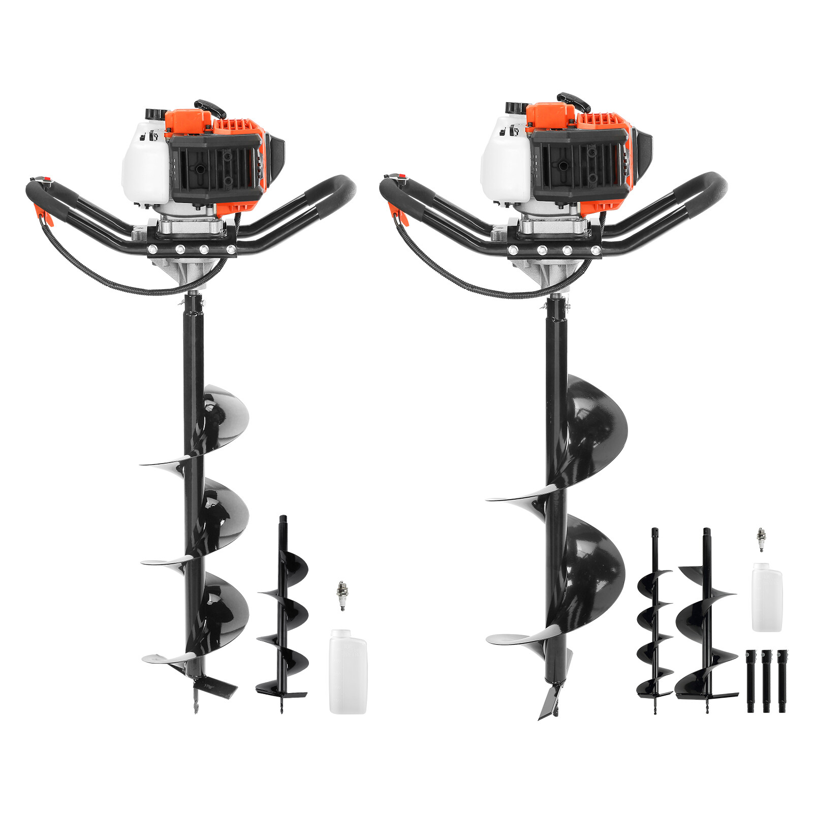 Post Hole Digger 43cc 52cc Gas Powered with 8" 6" 10" Auger Drill Bits
