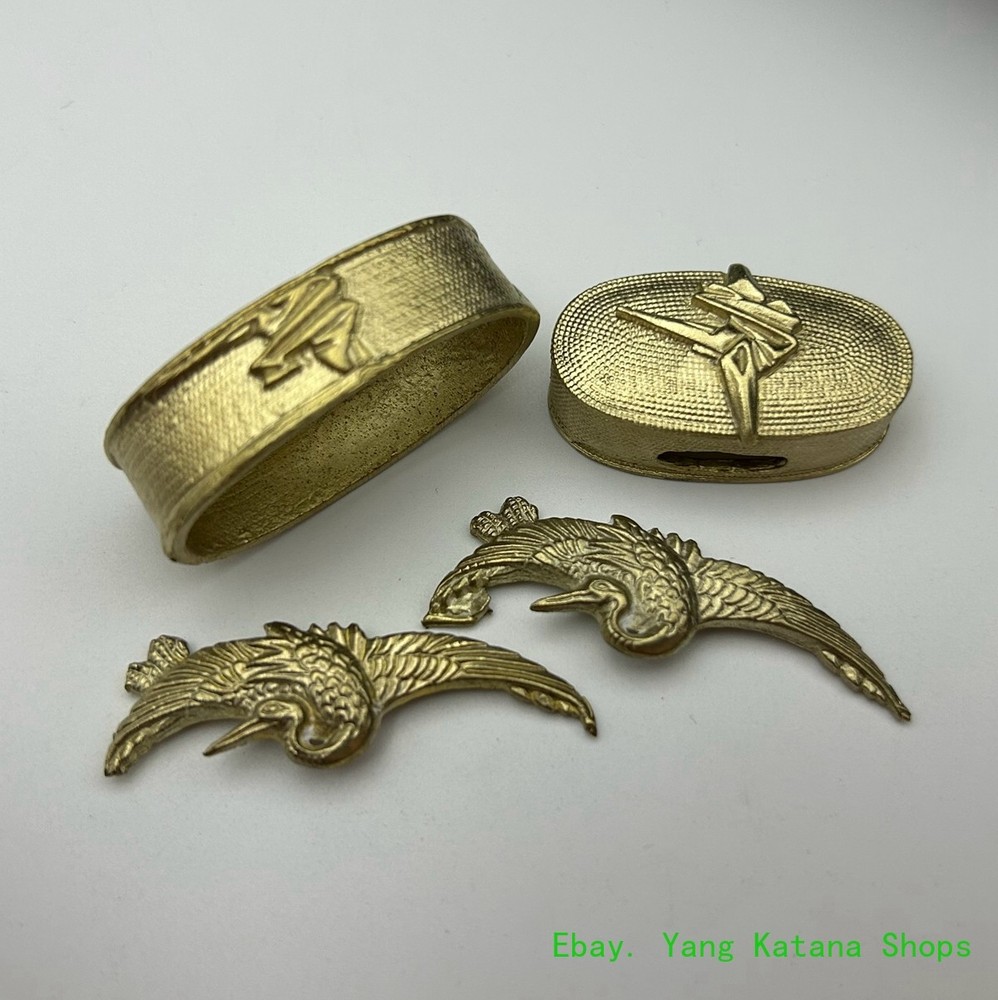 Copper Kashira Butt Cap Fuchi Hilt Collar