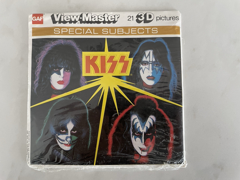 KISS Rock Music Band Special Subjects 3d View- Master 3 Reel Packet AUCOIN mint