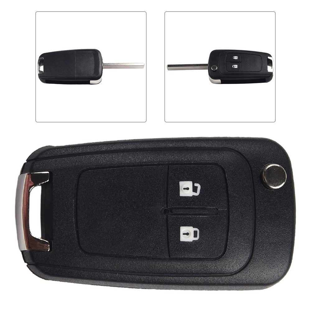 Key Shell 2-button 1PC ABS Black Key Shell For Opel Olding Key Housing