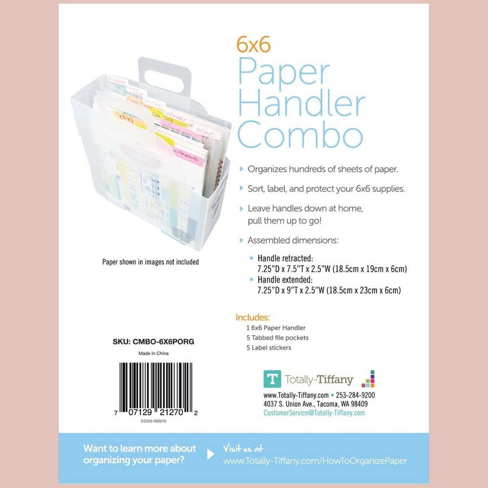 Totally Tiffany 6"X6" Paper Handler Combo - NEW