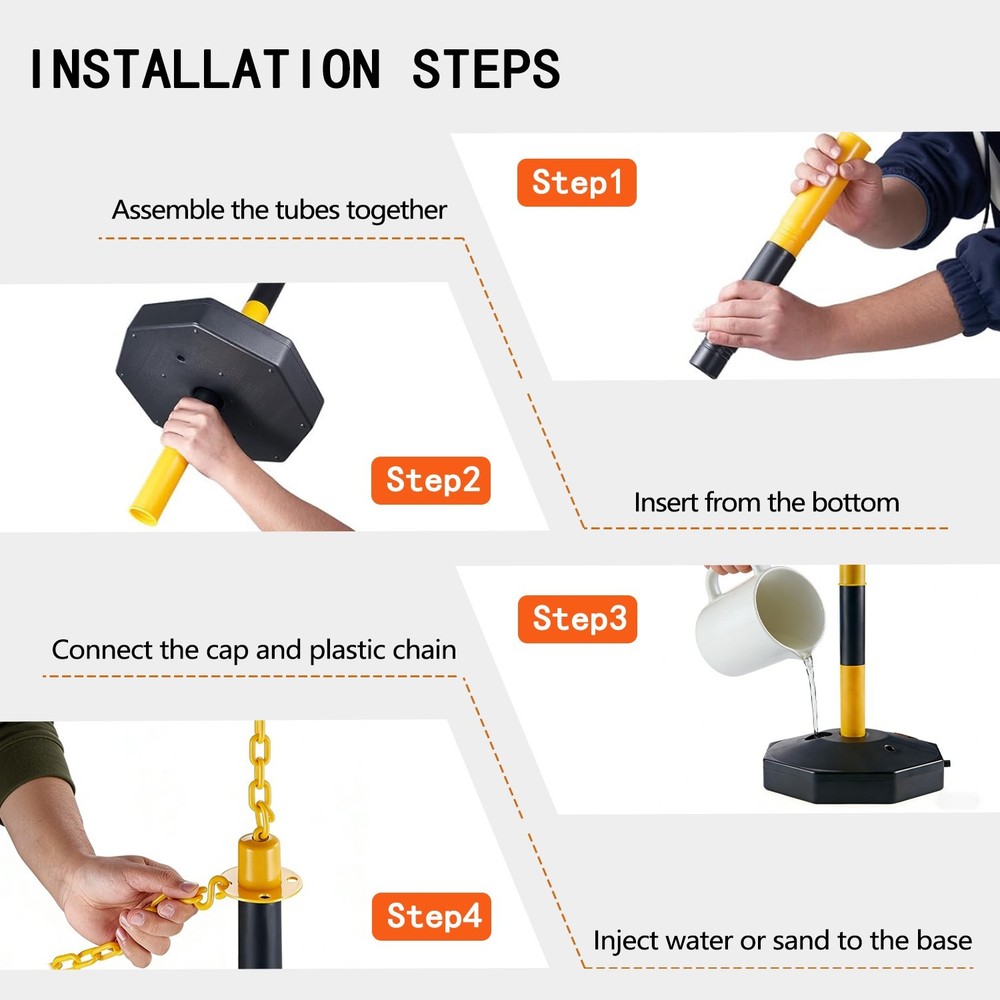 Adjustable Traffic Delineator Post Cones,30Pack 34 Inch
