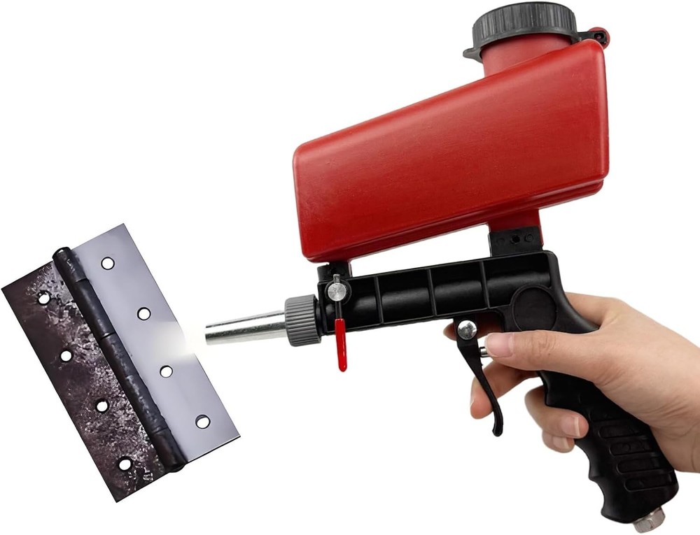 Durable ABS Pneumatic Sand Blaster for Versatile Cleaning Applications - Red