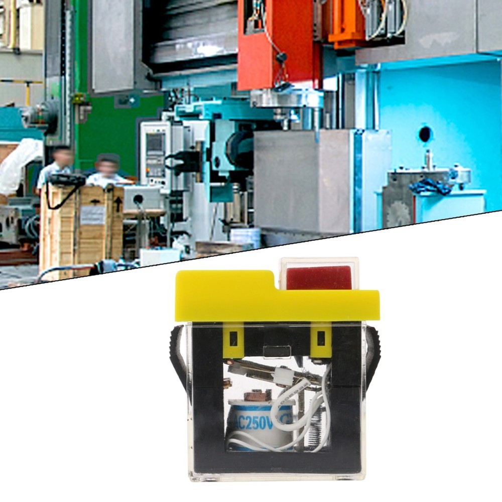 User friendly start button switch with power off and undervoltage protection