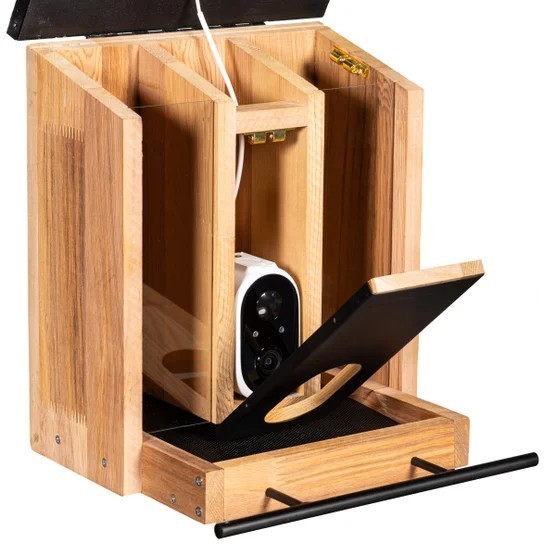 Solar camera Smart Bird Feeder ART 1934060 Modern Cedar