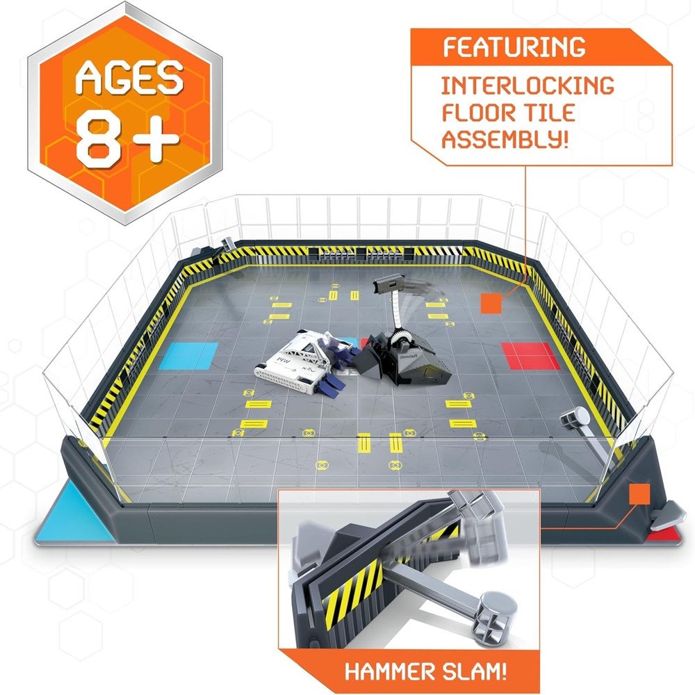 HEX BOTS BattleBots Arena Bite Force & Blacksmith, Remote Control Robot Toys, RC