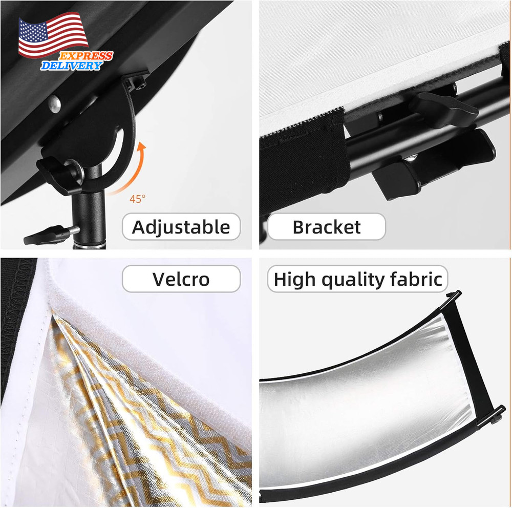 Clamshell Light Reflector Diffuser 71"X24" Arclight Curved Lighting Reflector US