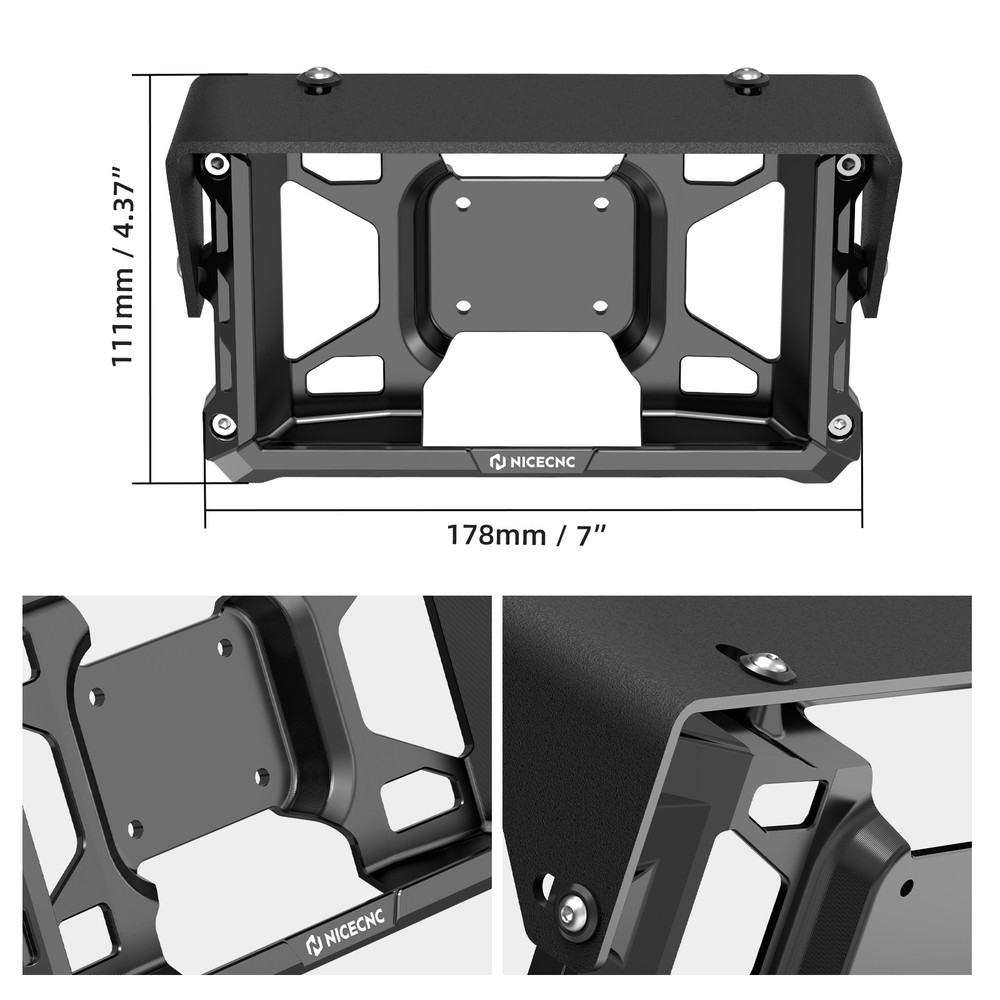 6" Protective Case Mount Adjustable Sun Visor Sunshade Kit For Garmin Zumo XT2