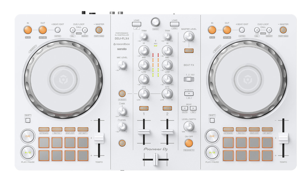 White DDJ-FLX4: 2-deck Digital Controller for rekordbox dj Software & Serato