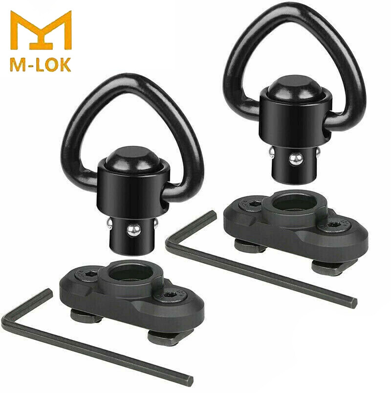 4Pack M-LOK MLOK Quick Release Sling Mount Push Button QD Sling Swivel Adaptor