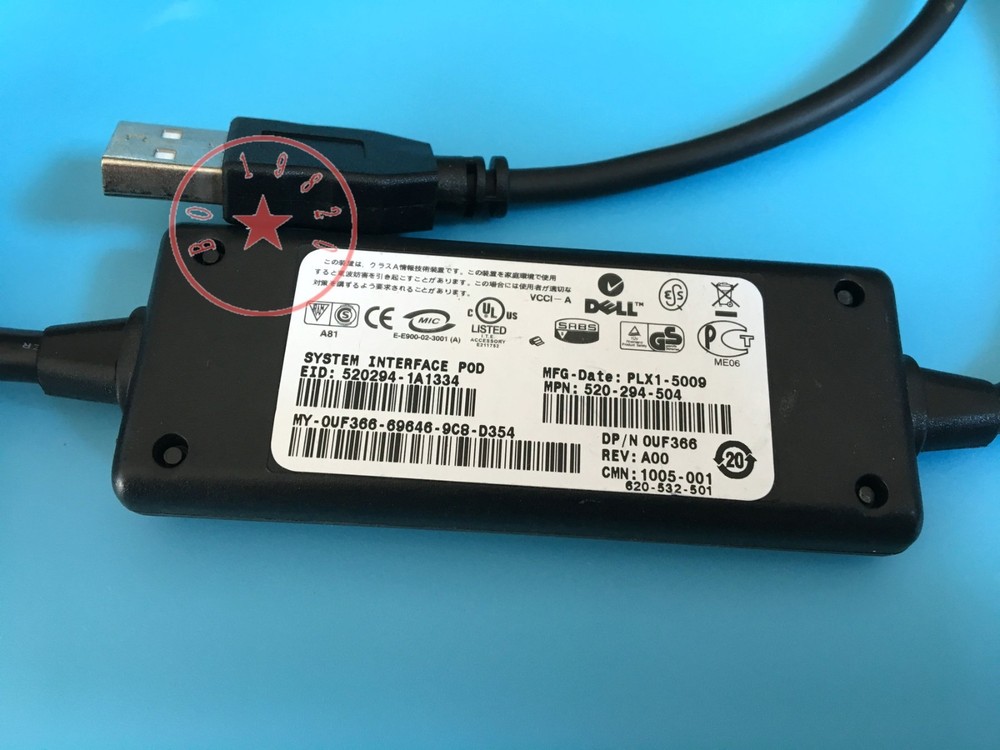 Dell server USB interface POD KVM cable KVM cable with cable 0UF366 UF366