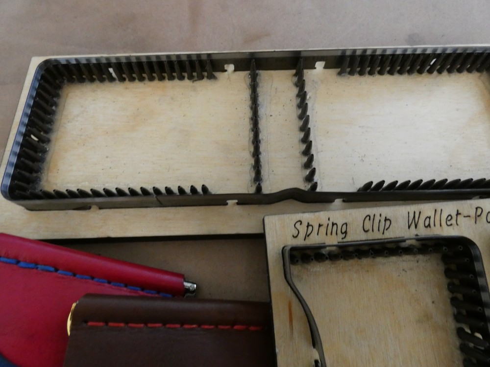 Leather wallet Spring Clip- Kit HAND STITCH-5 Sets