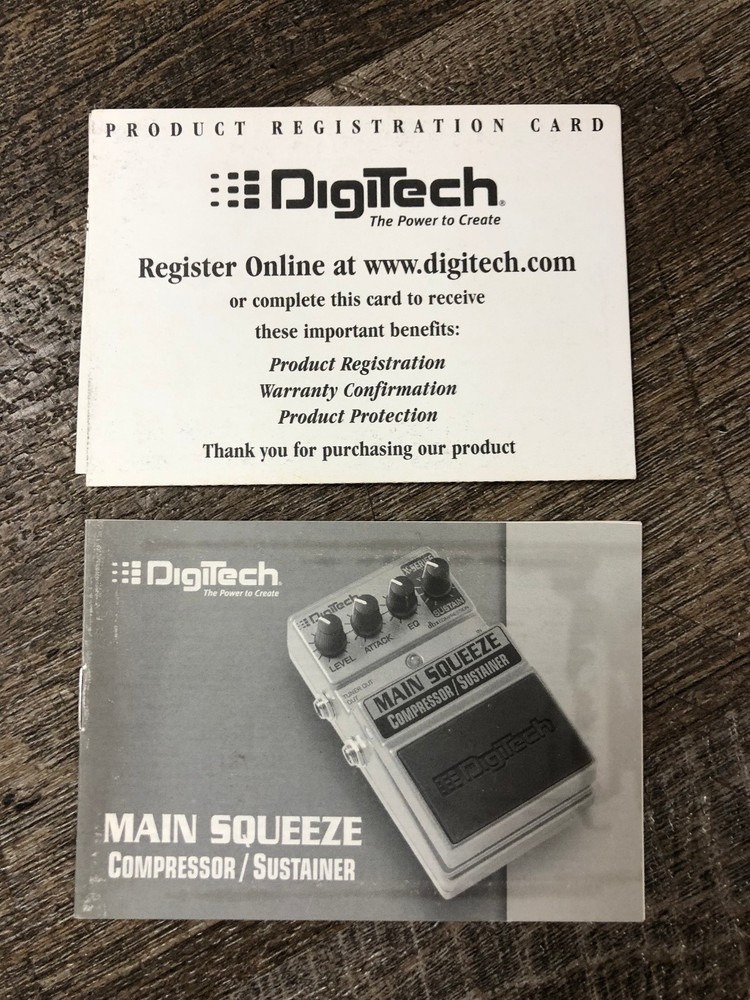Digitech XMS X-Series Main Squeeze Compressor / Sustainer Guitar Effect Pedal